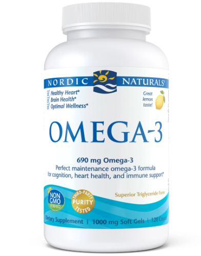 Omega 3 o smaku cytrynowym 120 kapsułek Nordic Naturals