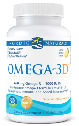 Omega3D 60 kapsułek Nordic Naturals