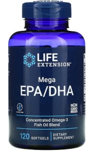 Mega EPA/DHA 120 kapsułek Life Extension