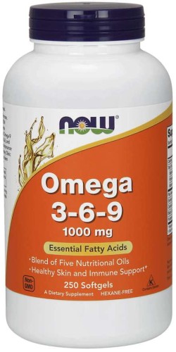 NOW FOODS Omega 3-6-9 1000mg, 250sgels.