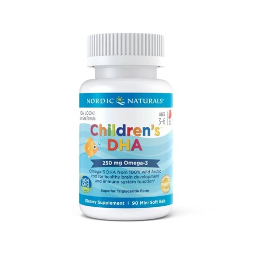 Nordic Naturals Children's DHA 250mg 90 kapsułek miękkich o smaku truskawkowym