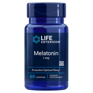 Melatonin 1 MG 60 Kapseln LEBENSVERLÄNGERUNG