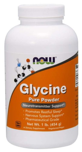 Glycine Pure Powder Glicyna 454 g NOW FOODS
