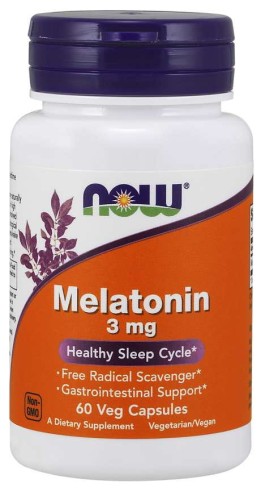 Melatonin 3 MG 60 Kapseln NOW FOODS