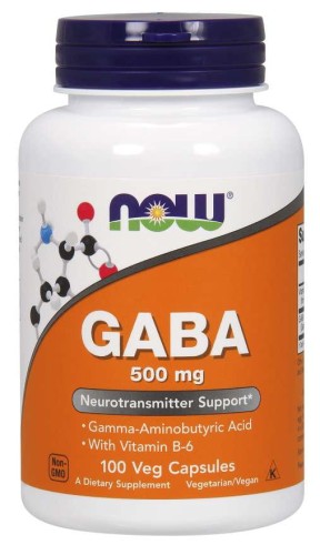 GABA  Kwas Gamma Aminomasłowy 500 mg i Witamina B6 100 kapsułek