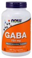 GABA  Kwas Gamma Aminomasłowy 750 mg 200 kapsułek NOW FOODS