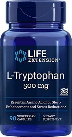LTryptofan 500 mg 90 kapsułek Life Extension