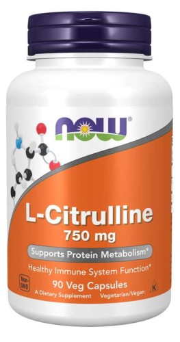 LCitrulline  LCytrulina 750 mg 90 kapsułek NOW FOODS