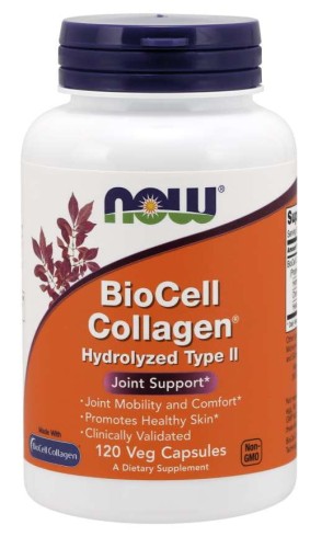 BioCell Collagen  Hydrolizowany Kolagen typu II i Chondroityna i Kwas hialuronowy 120 kapsułek NOW FOODS
