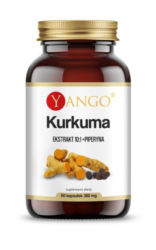 Kurkuma  ekstrakt z piperyną 60 kapsułek Yango
