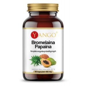 Bromelaina i Papaina 90 kapsułek Yango
