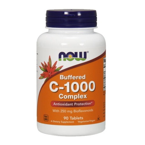 C1000 Buforowana Witamina C i Bioflawonoidy Cytrusowe 90 tabletek NOW FOODS