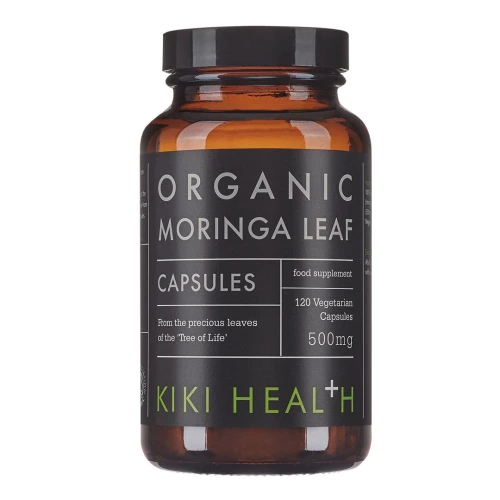 Moringa  sproszkowane liście Moringi 120 kapsułek Kiki Health