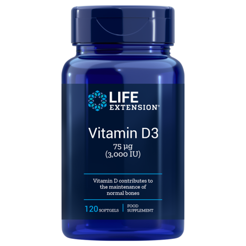 Witamina D3 3000 IU 120 kapsułek Life Extension