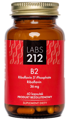 Witamina B2 Riboflavin 5'-Phosphate + Riboflawina 60 kapsułek LABS212