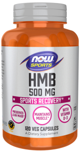 HMB 500 mg Leucyna 120 kapsułek NOW FOODS Sports
