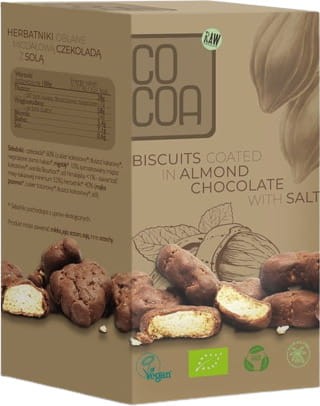 MINI THEEBOEKJES IN AMANDELCHOCOLADE MET BIOZOUT 80 g - CACAO