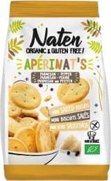KAASCRACKERS MET PEPER EN ZOUT GLUTENVRIJ BIO 100 g - NATEN