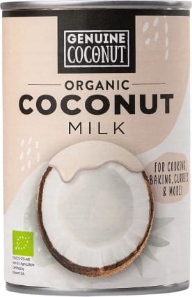 KOKOSMELK - KOKOSNOOTDRINK (17% VET) BIO GLUTENVRIJ 400 ml (BLIK) - ECHTE KOKOSNOOT