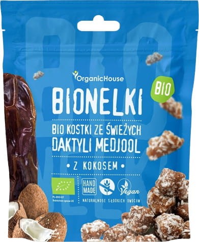 DATE PRALINES MET KOKOSNOOT BIO GLUTENVRIJ 50 g - BIO HUIS (BIONELS)
