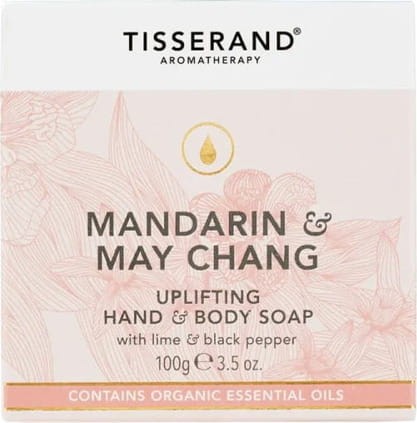 Mandarine & Eisenkraut exotische Mandarine & May Chang erhebende Hand- und Körperseife 100 g TISSERAND