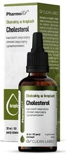 EKSTRAKTY W KROPLACH NA PRAWIDŁOWY POZIOM CHOLESTEROLU BEZGLUTENOWE 30 ml  PHARMOVIT 