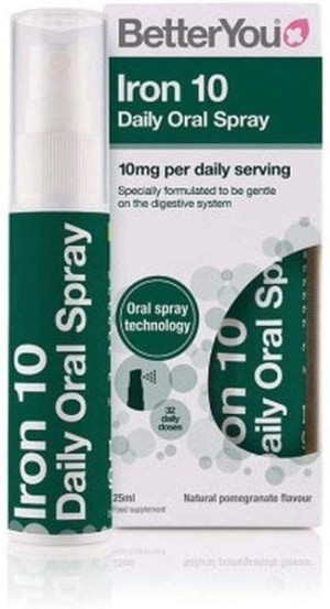 Iron 10 Daily Oral Spray  Żelazo 25 ml BetterYou