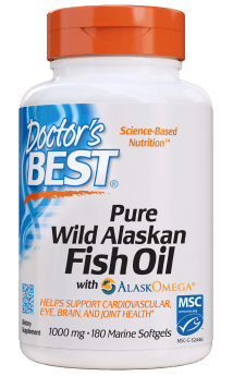 Reines wildes Fischöl aus Alaska 180 Kapseln DOCTOR'S BEST