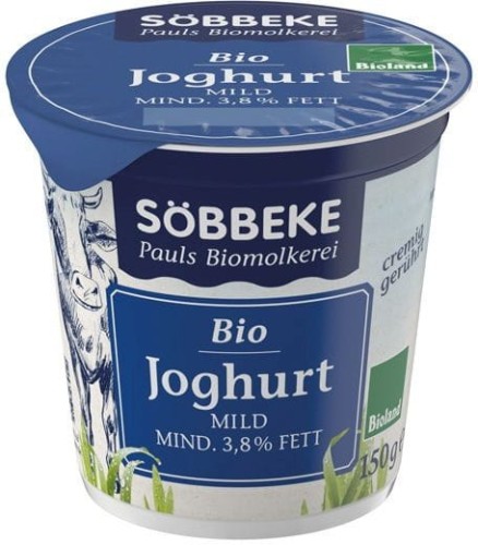 NATUURLIJKE YOGHURT 3,8% BIO 150 g - SOBBEKE