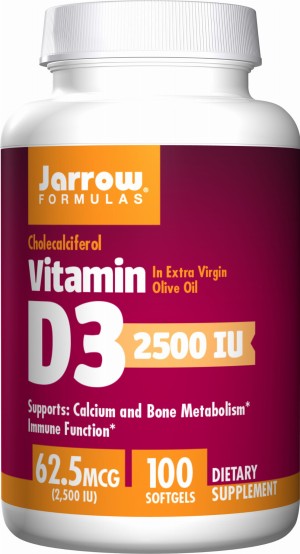 Witamina D3 2500 IU 100 kapsułek JARROW FORMULAS