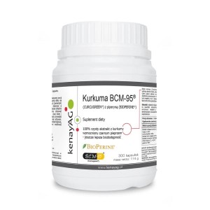 Kurkuma BCM95® CURCUGREEN® z piperyną BIOPERINE® 300 kapsułek