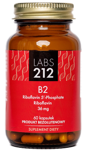 Witamina B2 Riboflavin 5'-Phosphate + Riboflawina 60 kapsułek LABS212