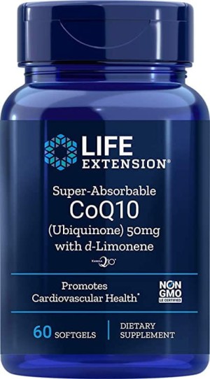 Koenzym Q10 Ubichinon Kaneka 50 mg i DLimonen 100 mg 60 kapsułek Life Extension