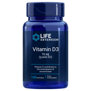 Witamina D3 3000 IU 120 kapsułek Life Extension