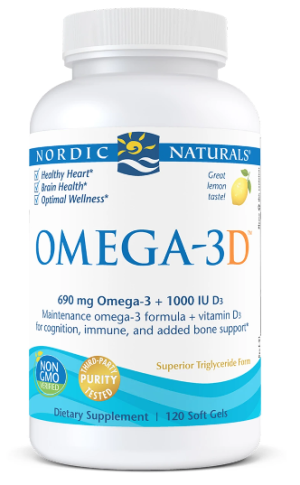 Omega3D 120 kapsułek Nordic Naturals