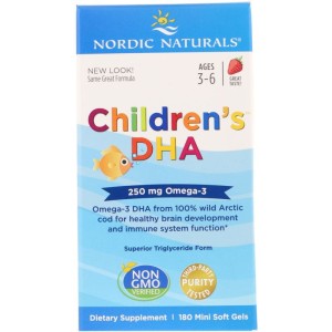 Childrens DHA 250 mg 180 kapsułek Nordic Naturals