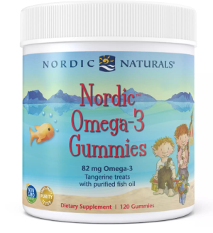 Nordic Naturals Omega-3 Gummies  82mg  - 120 żelek o smaku mandarynkowym