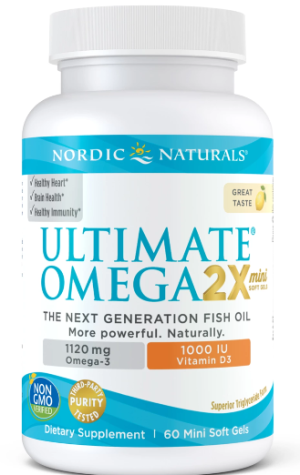 Nordic Naturals Ultimate Omega 2X Mini z D3 1120mg 60 kapsułek miękkich