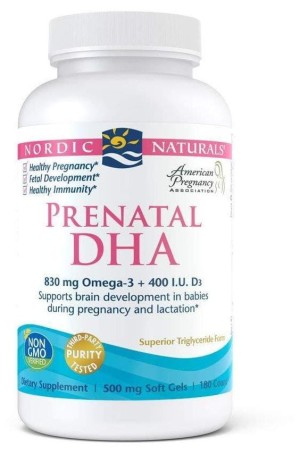 Prenatal DHA Omega 3 i Witamina D3 180 kapsułek Nordic Naturals