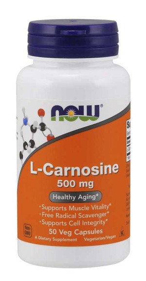 LKarnozyna 500 mg  LCarnosine 50 kapsułek NOW FOODS