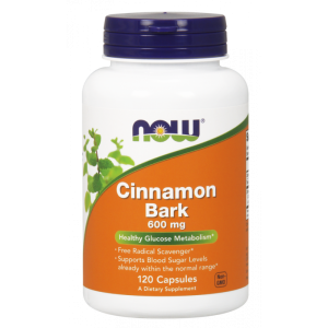 Cinnamon Bark  Kora Cynamonu 600 mg 120 kapsułek NOW FOODS