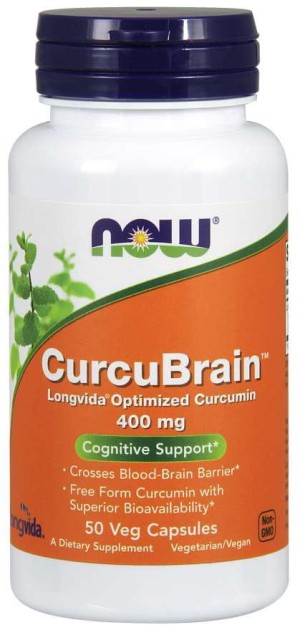 CurcuBrain 400 mg 50 kapsułek NOW FOODS