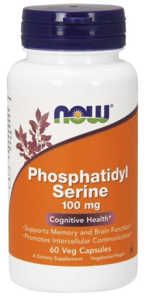 Phosphatidyl Serine  Fosfatydyloseryna 100 mg 60 kapsułek NOW FOODS