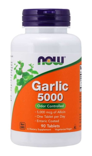 Garlic 5000 90 tabletek NOW FOODS