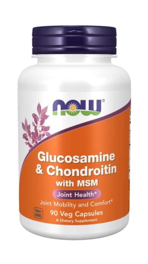Glukozamina i Chondroityna z MSM 90 kapsułek NOW FOODS