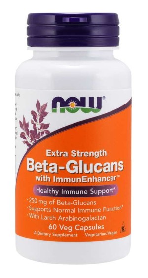 BetaGlucans with ImmunEnhancer 60 kapsułek NOW FOODS