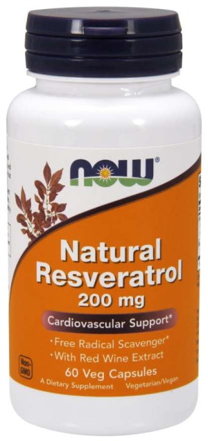 Natural Resveratrol 200 mg 60 kapsułek NOW FOODS