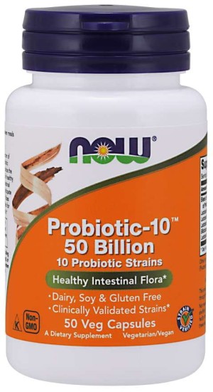 Probiotic10 ™ 50 Billionen 50 Kapseln JETZT LEBENSMITTEL