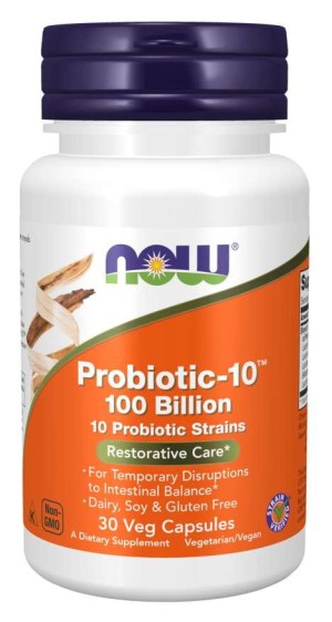 Probiotic10™ 100 Bilion 30 kapsułek NOW FOODS