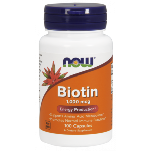 Biotyna  Biotin 1000 mcg 100 kapsułek NOW FOODS